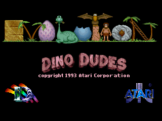Evolution: Dino dudes title screen for Jaguar
